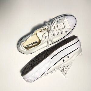 Converse White Low-Top Sneakers Platform